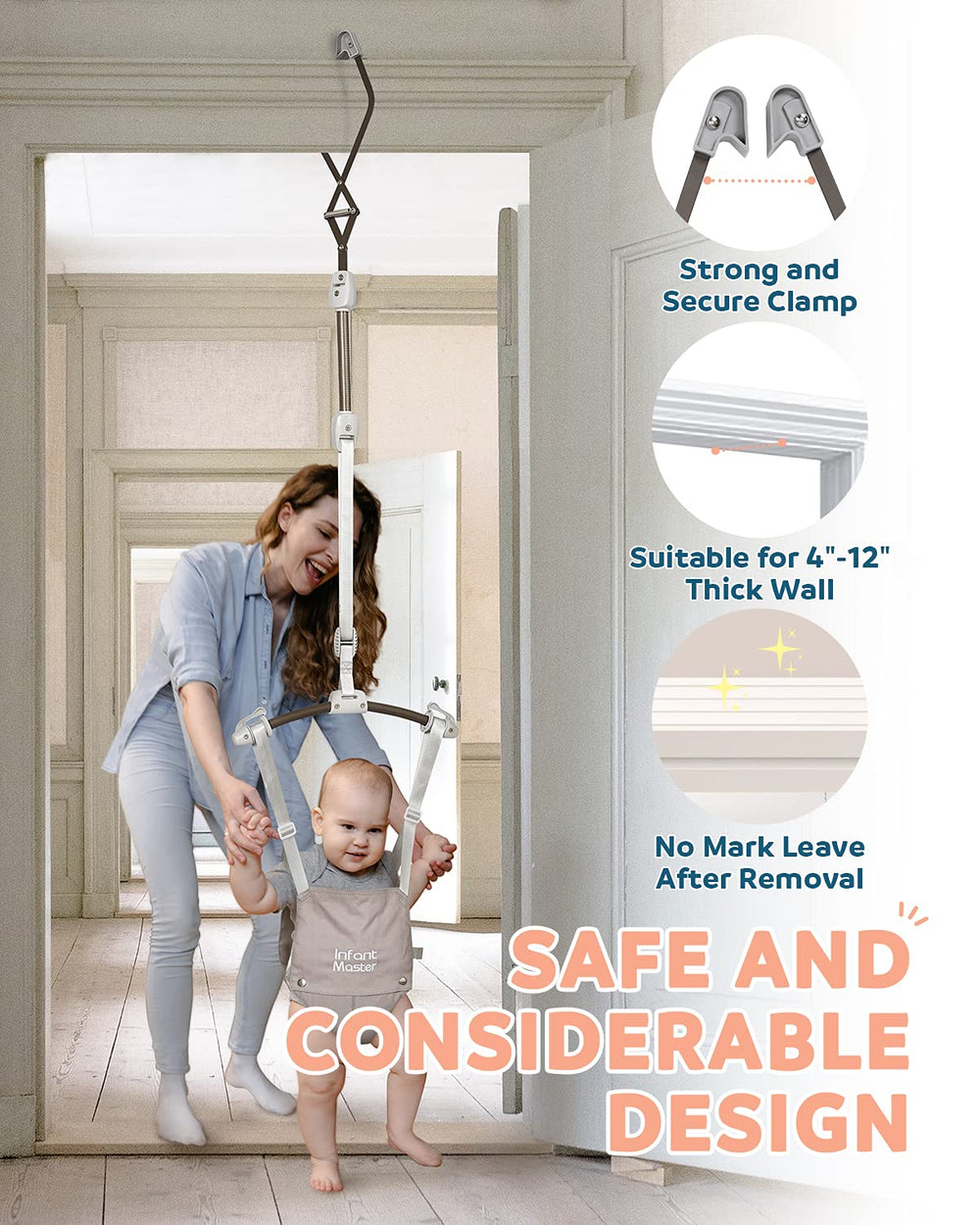 Infant Master portable design highlights travel-friendly, tool-free setup