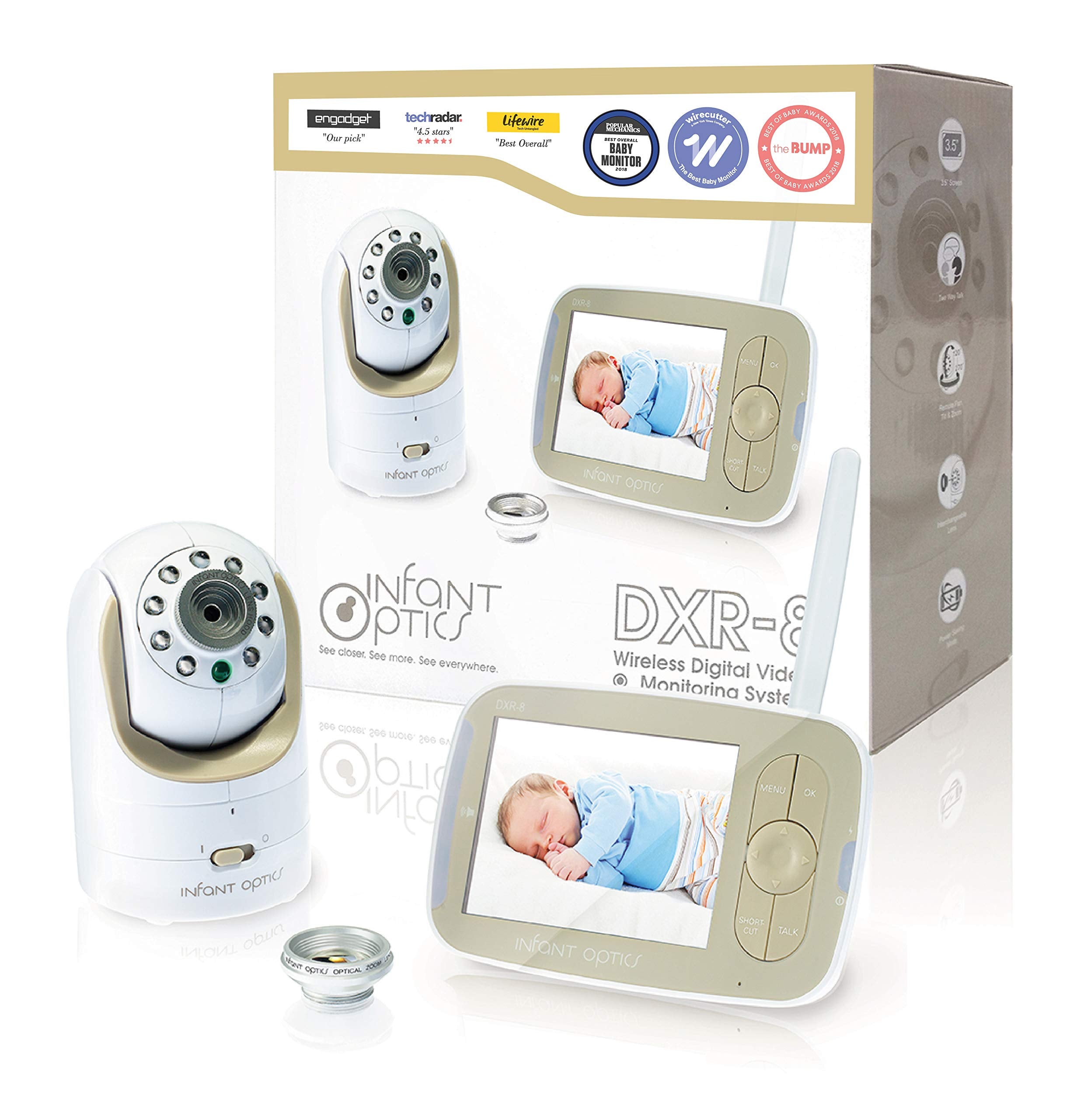 Infant Optics DXR-8 pan tilt zoom demo showcasing remote camera control