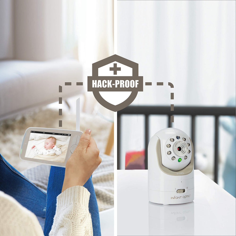 Infant Optics DXR-8 PRO secure connection emphasizes FHSS safety.