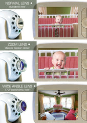 Infant Optics wide angle lens DXR-8 angle view highlights 170° panorama.