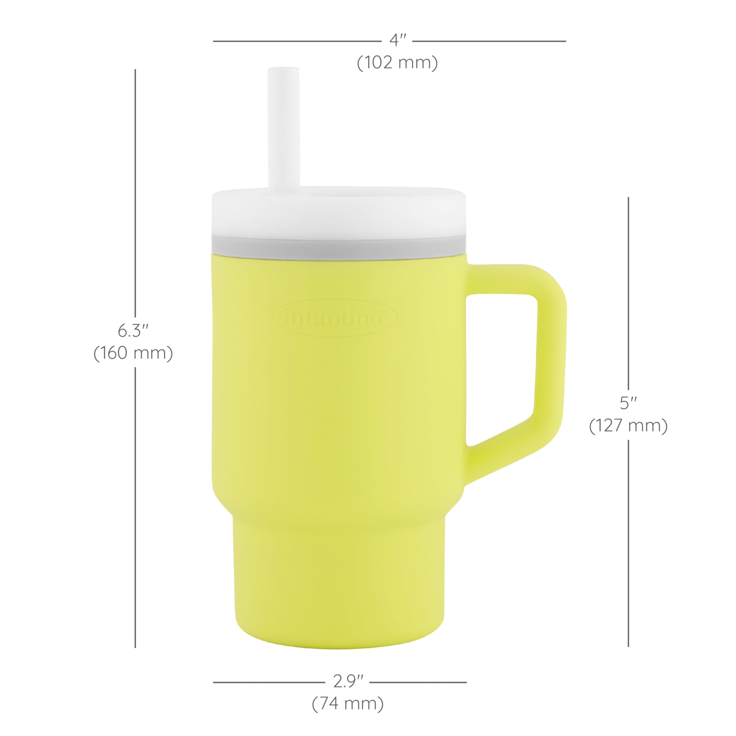 Infantino My 1st Tumbler is dishwasher safe for quick cleaning after meals