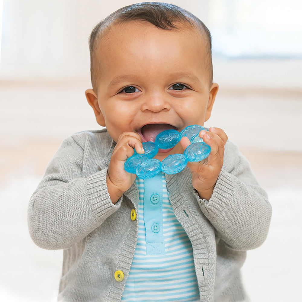 Infantino Water Teethers feature an easy-to-hold circular design for small hands.