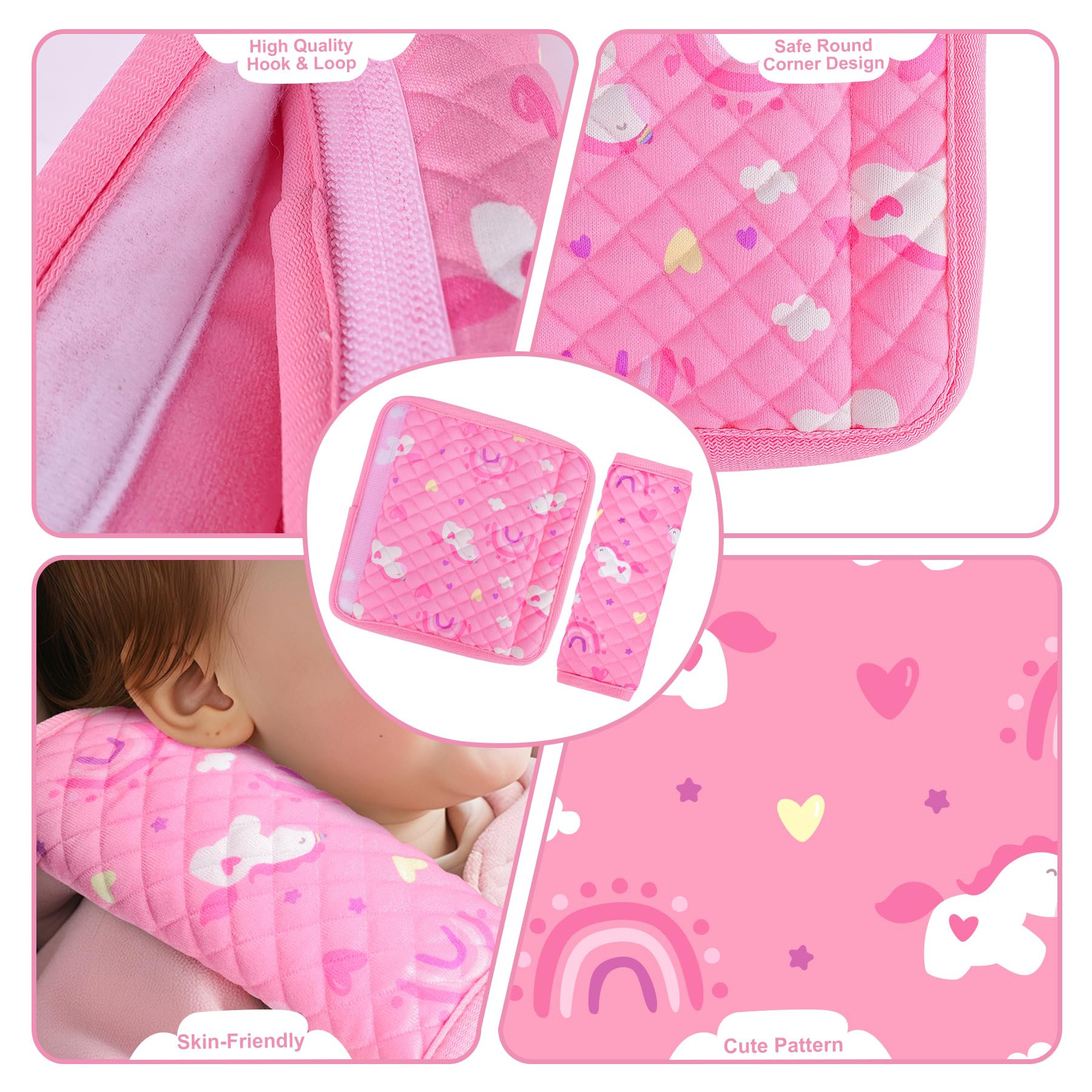 INFANZIA strap cover displaying air-layer breathable side for summer comfort