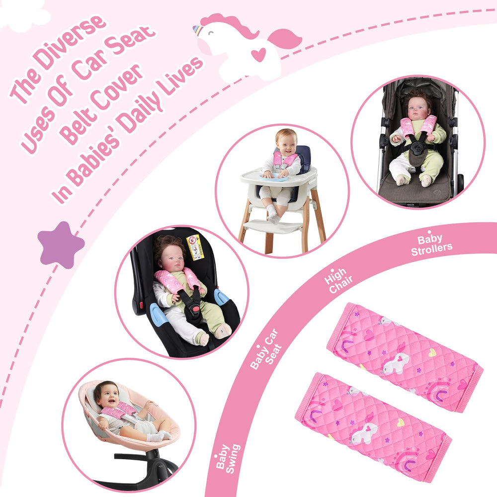 INFANZIA easy-install strap cover demonstrating quick wrap with hook-and-loop tabs