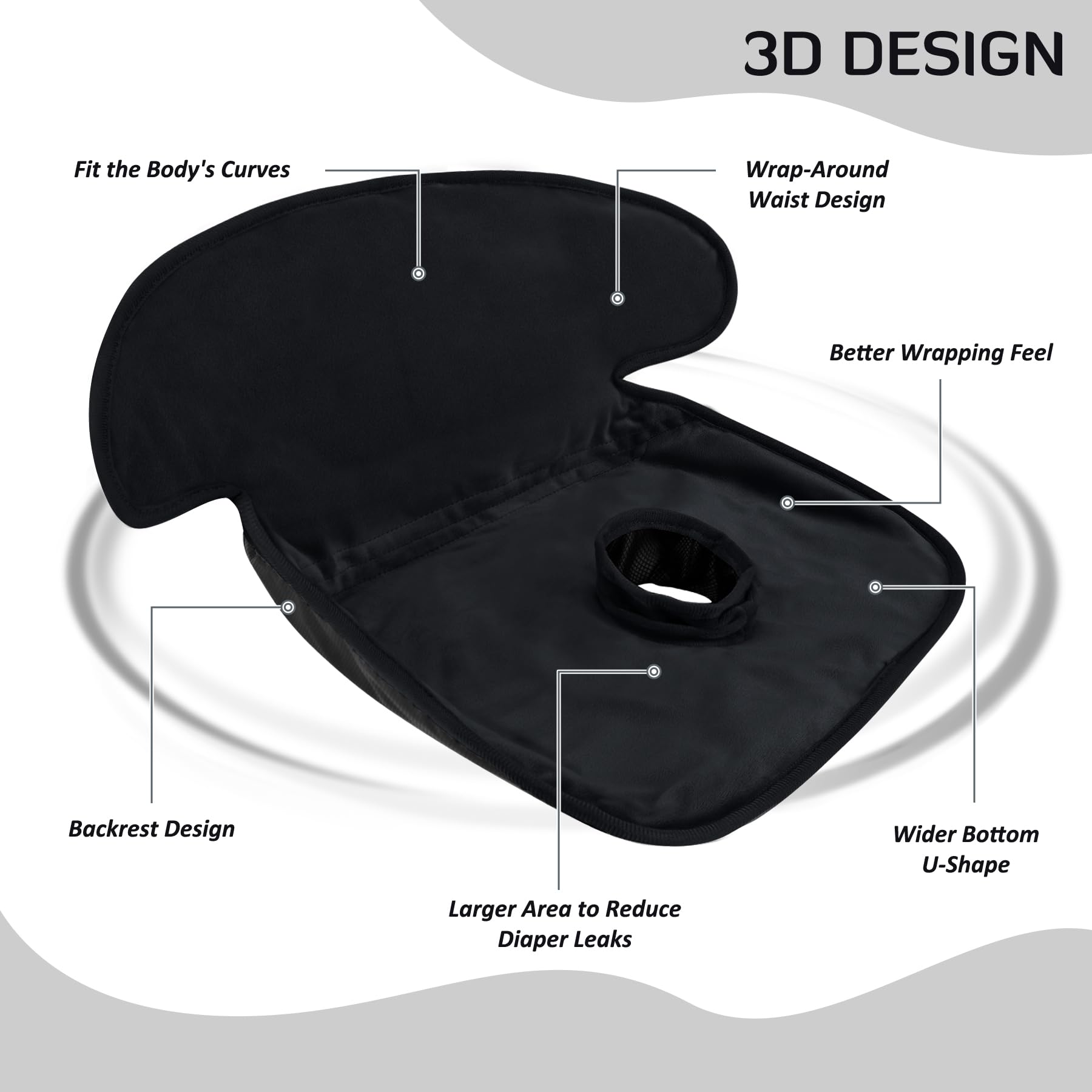 INFANZIA Dry Seat in black color blends with interiors and hides spills.