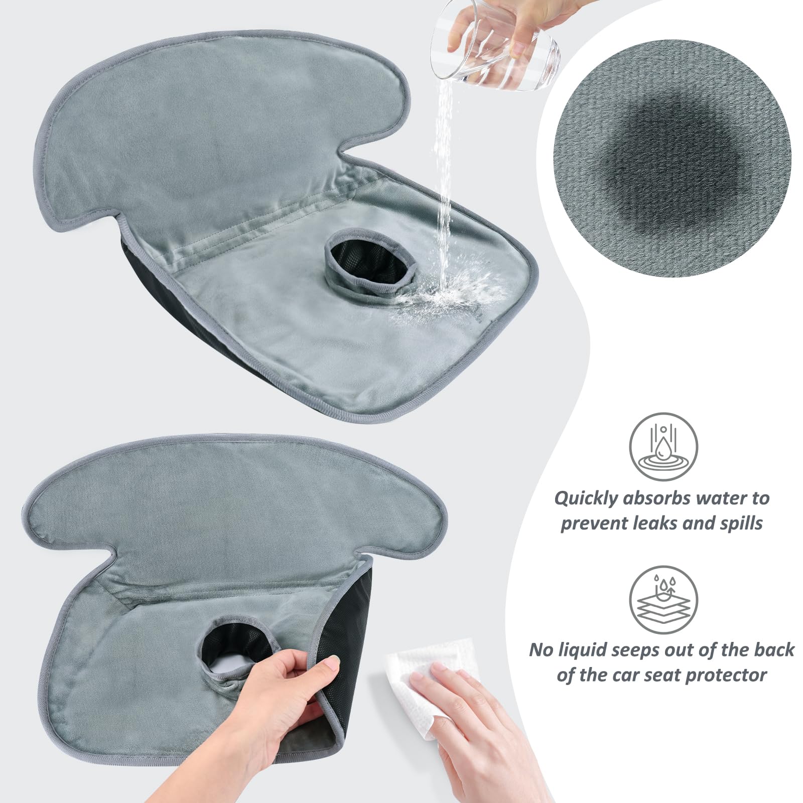 Infanzia Dry Seat fits all harness systems for secure use.