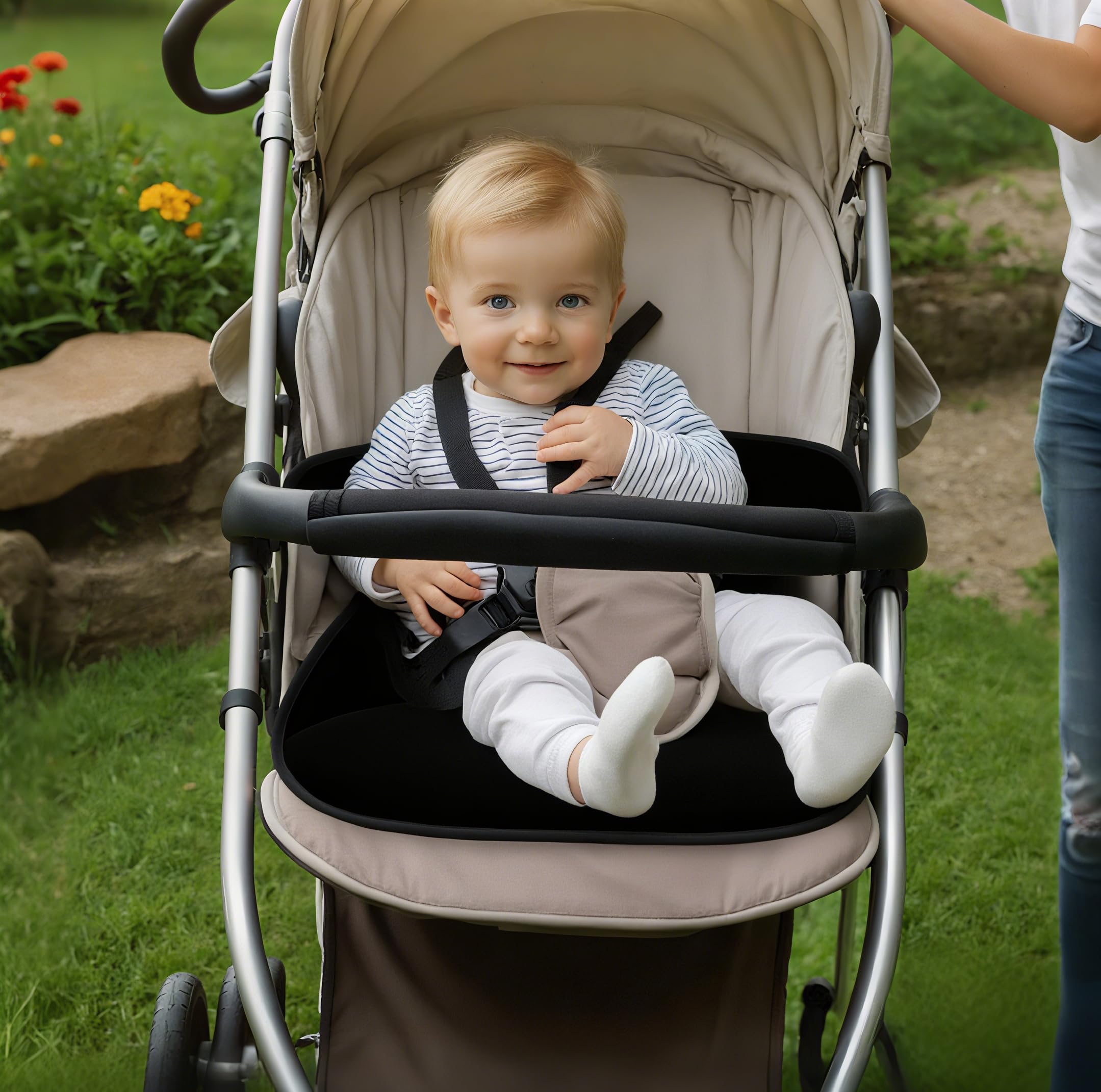 INFANZIA Dry Seat harness-compatible fit works with most seat systems.