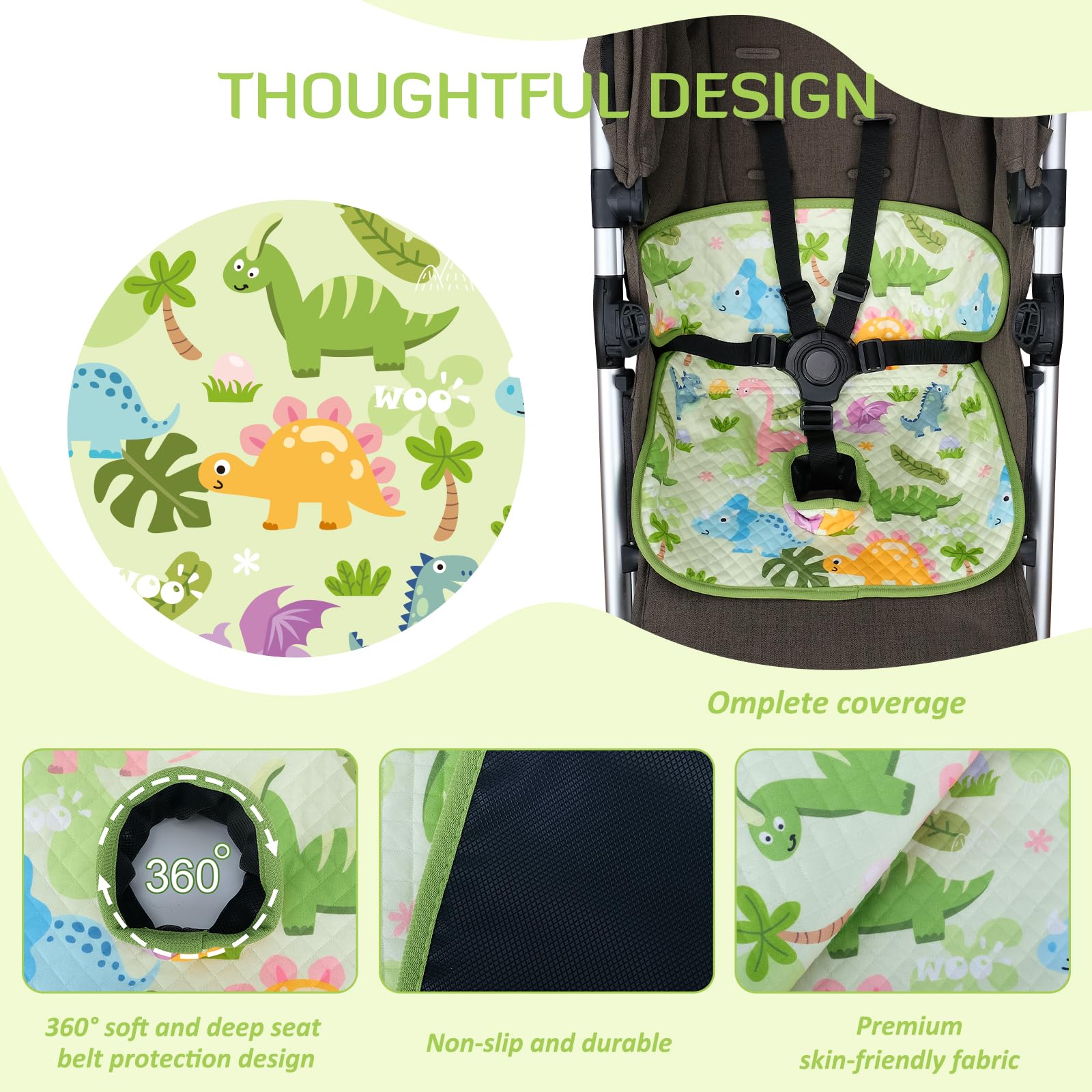 INFANZIA Dry Seat harness shield protects crotch buckle from moisture