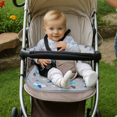 INFANZIA Dry Seat padded seat saver demonstrates breathable toddler comfort