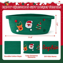 InfiBay Christmas basket DIY personalization for custom name.