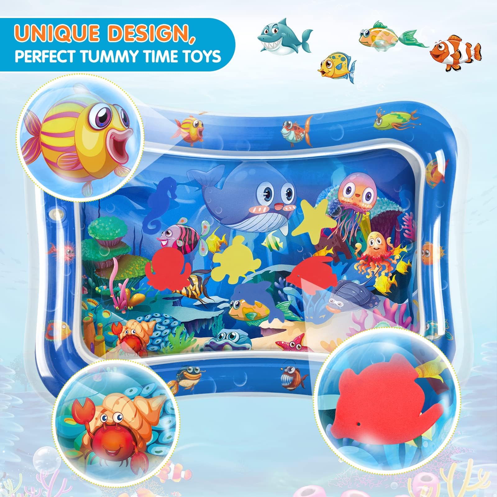 BPA-free materials on the Infinno water mat ensure safe baby play.