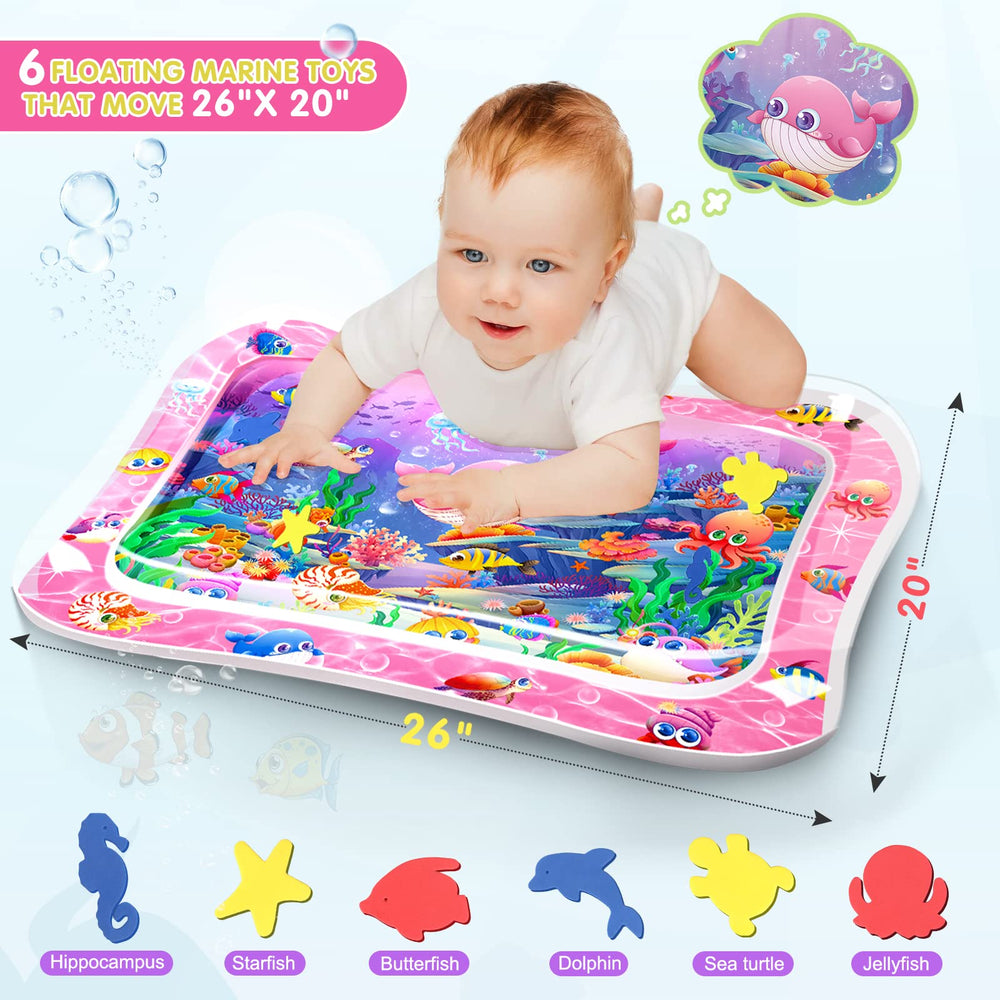 Infinno Tummy Time Mat pink folded-flat for easy storage