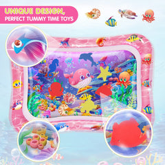 Infinno Tummy Time Mat pink water-filled center creating movement during play