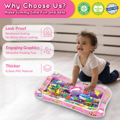 Infinno tummy time water mat baby-tummy-time play supports motor skill exploration