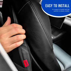INFIVITA seat back protector for Tesla Model 3; waterproof surface for quick cleanup.