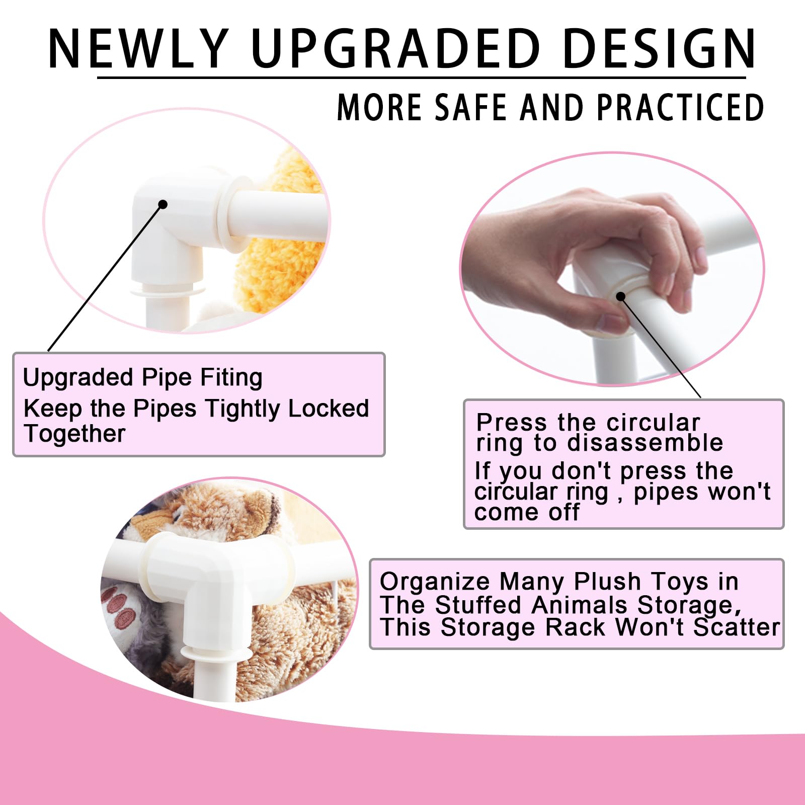 INFTOYCO upgraded PVC durability keeps plush storage stable during active cleanup.