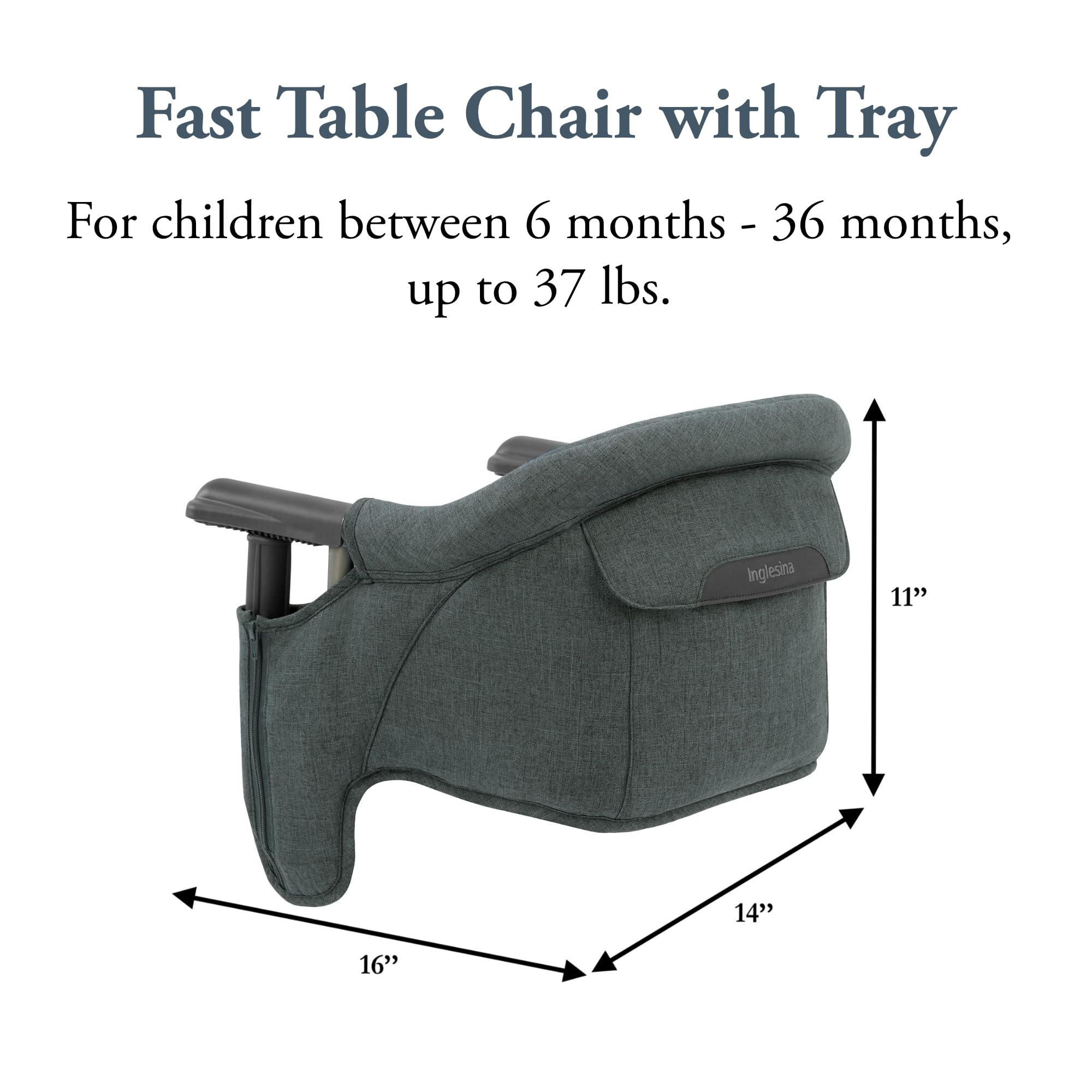 Inglesina dining tray attached for feeding space