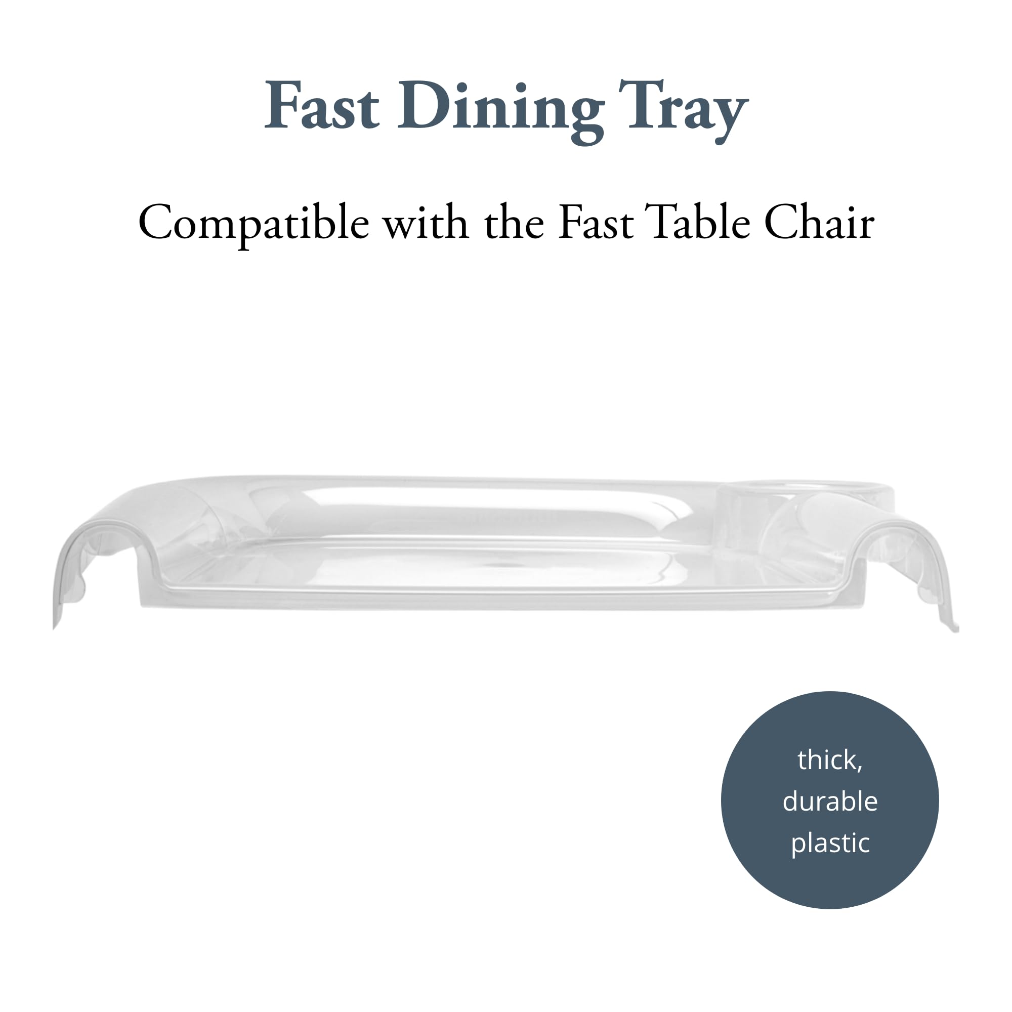 Inglesina Fast Dining Tray Plus with cup holder secures drinks during meals.