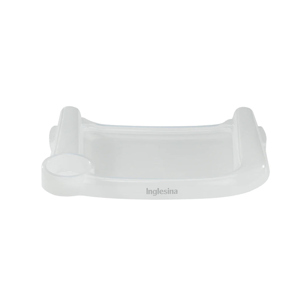 Inglesina Fast Dining Tray Plus on chair keeps meals organized for smoother feeding.
