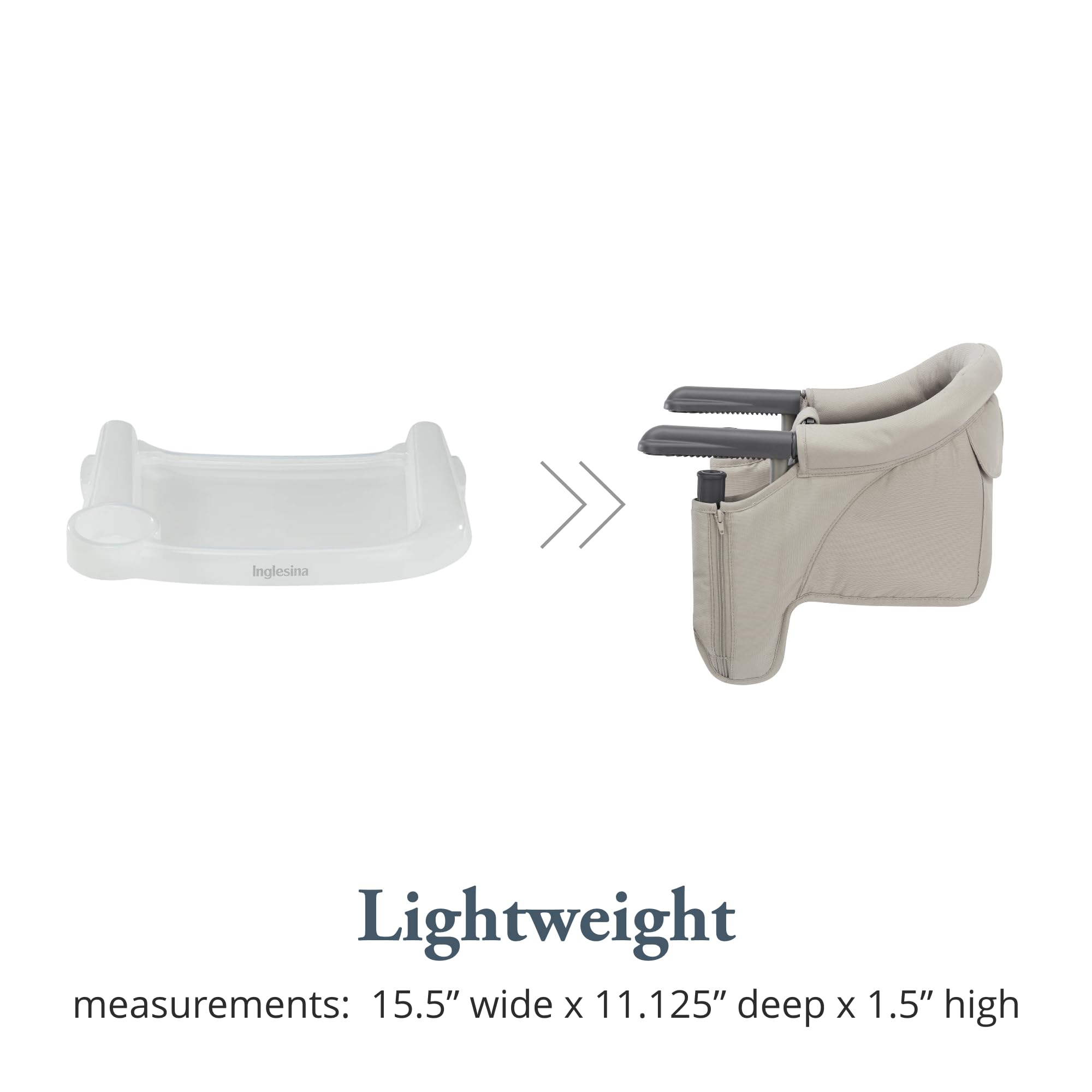 Inglesina Fast Table Chair attachment shows simple tool-free installation.