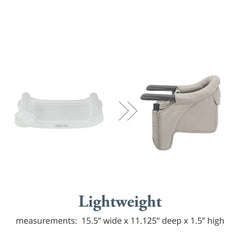 Inglesina Fast Table Chair attachment shows simple tool-free installation.