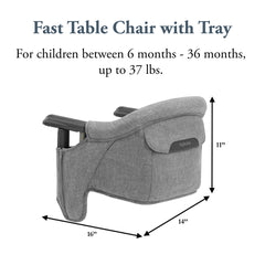 Inglesina Fast Table Chair folded compactly for easy travel and storage.