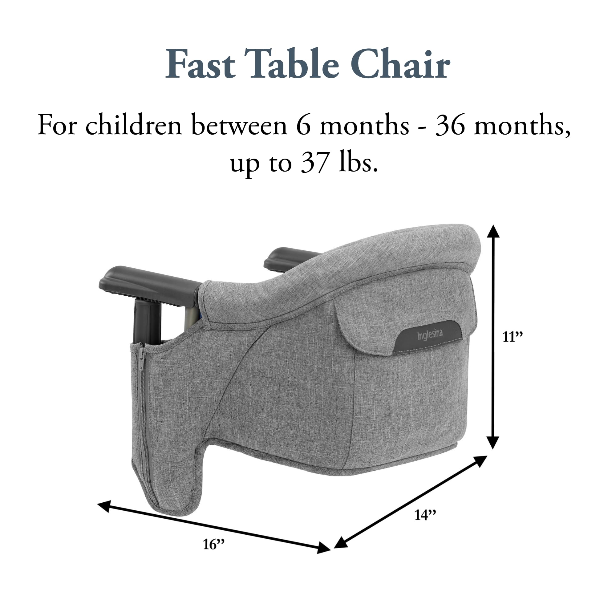 Inglesina Fast Table Chair high-backrest padded seat at the table