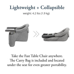 Inglesina Fast Table Chair three-point harness for secure seating during meals
