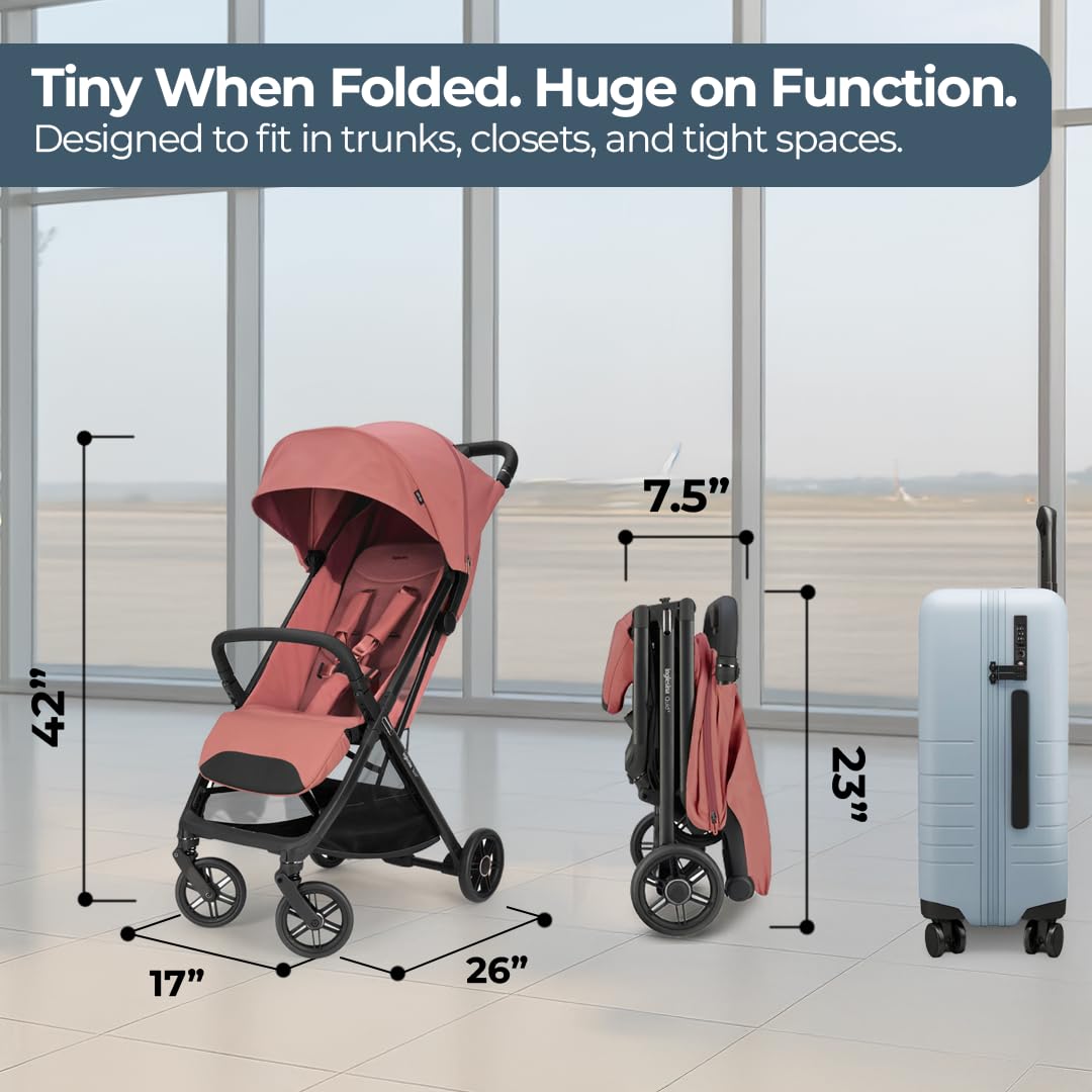 Inglesina Quid³ stroller weighs 14 lbs for light handling.