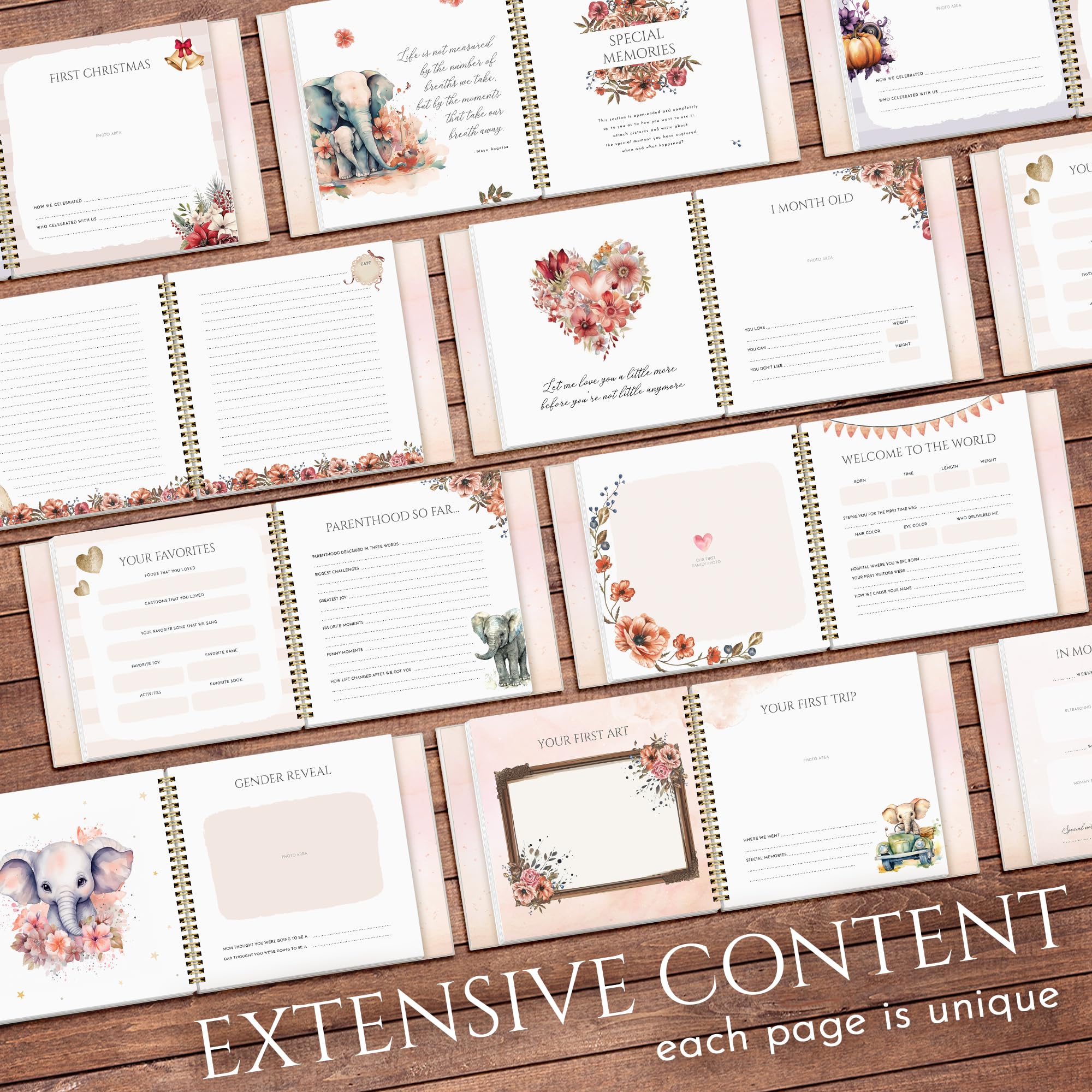 INGRAINED KITCHEN Before Birth pages capture family history and pregnancy memories for a central record.