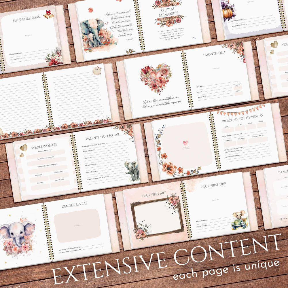 INGRAINED KITCHEN Before Birth pages capture family history and pregnancy memories for a central record.