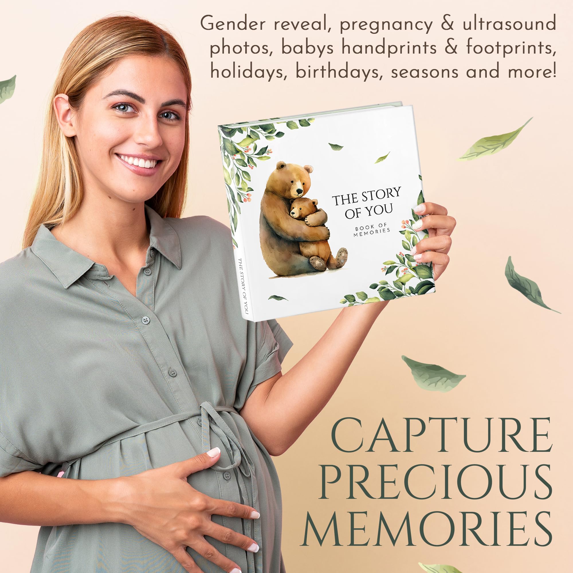 INGRAINED KITCHEN memory book before birth spread showcases organized family history and anticipation.