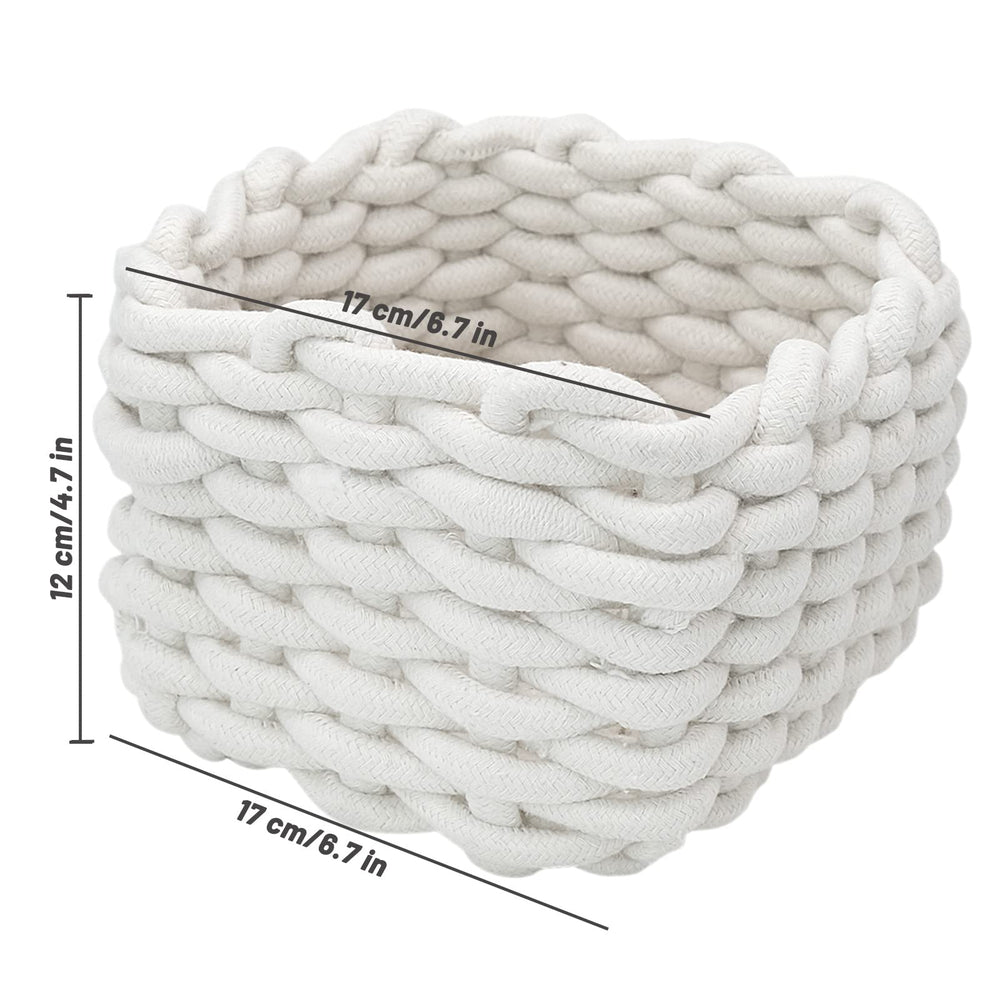 Inheming cotton rope basket nursery display shows tidy toys and small items