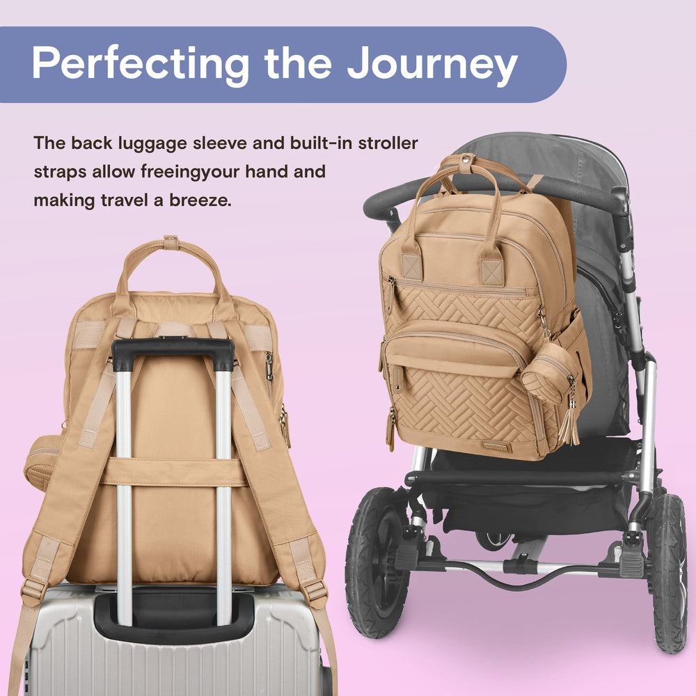 iniuniu diaper bag backpack ergonomic cushioned straps for comfortable wear.