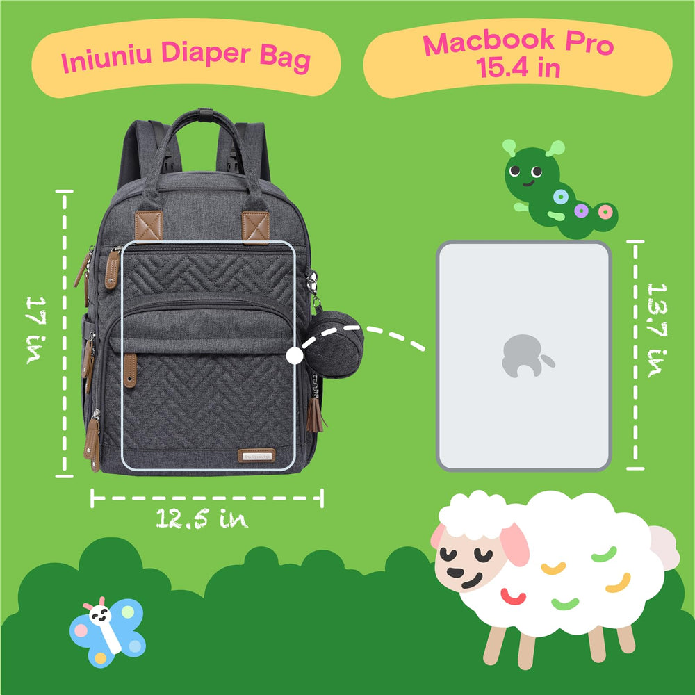 iniuniu diaper bag backpack luggage sleeve simplifies travel by slipping over luggage handles.