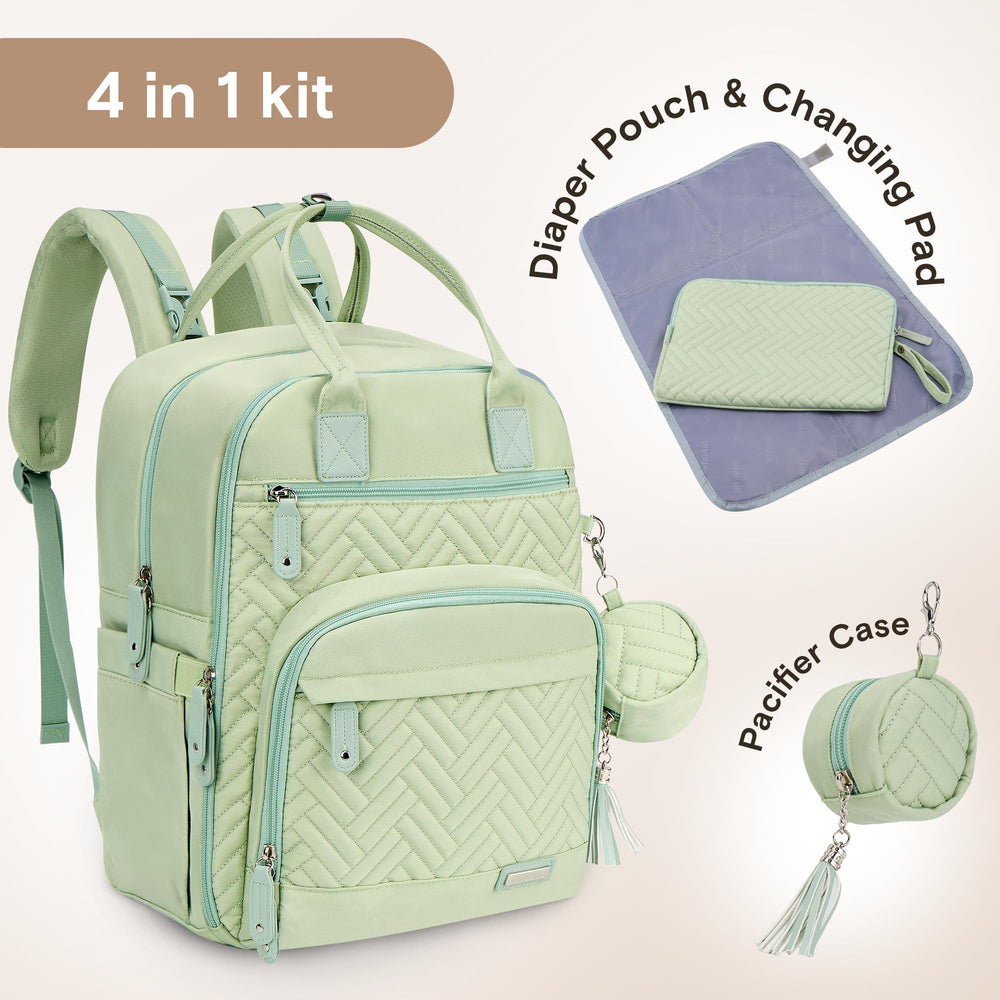 iniuniu Diaper Bag Backpack side pocket with wipes access for quick changes