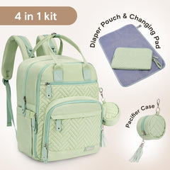iniuniu Diaper Bag Backpack side pocket with wipes access for quick changes