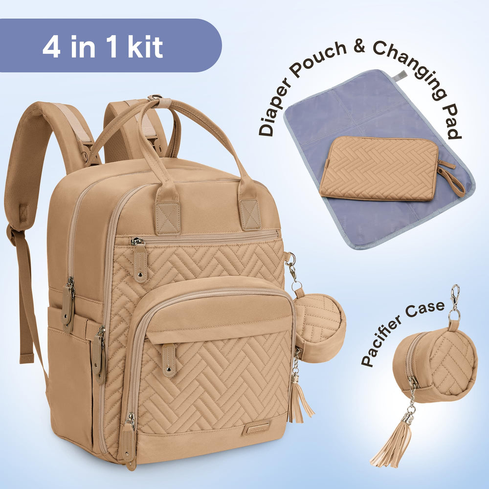iniuniu diaper bag backpack wide-opening main compartment for easy packing.