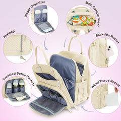 iniuniu diaper bag changing pad features easy-to-clean lining for quick mess cleanup