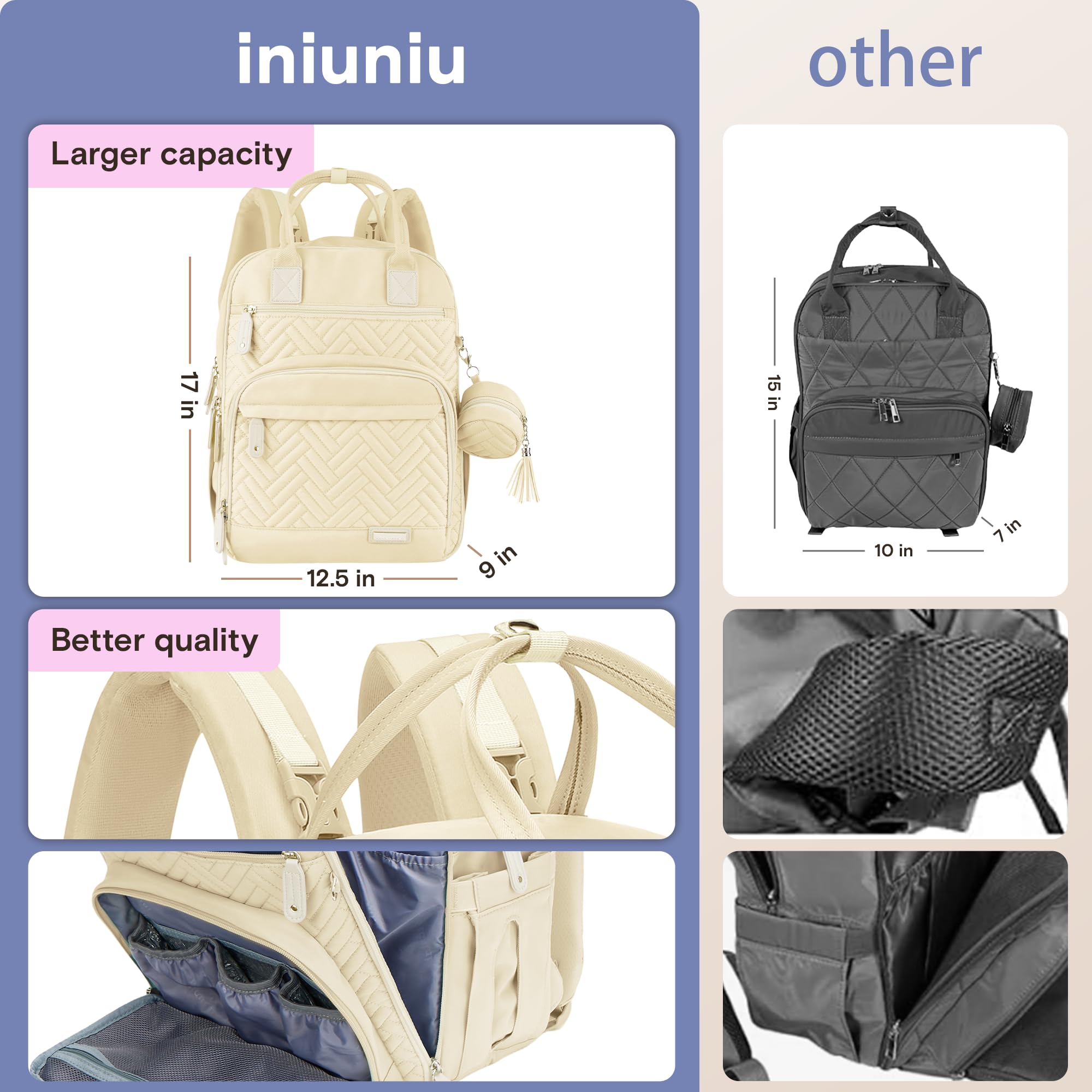 iniuniu diaper bag pacifier case shows compact storage for feeds on the go