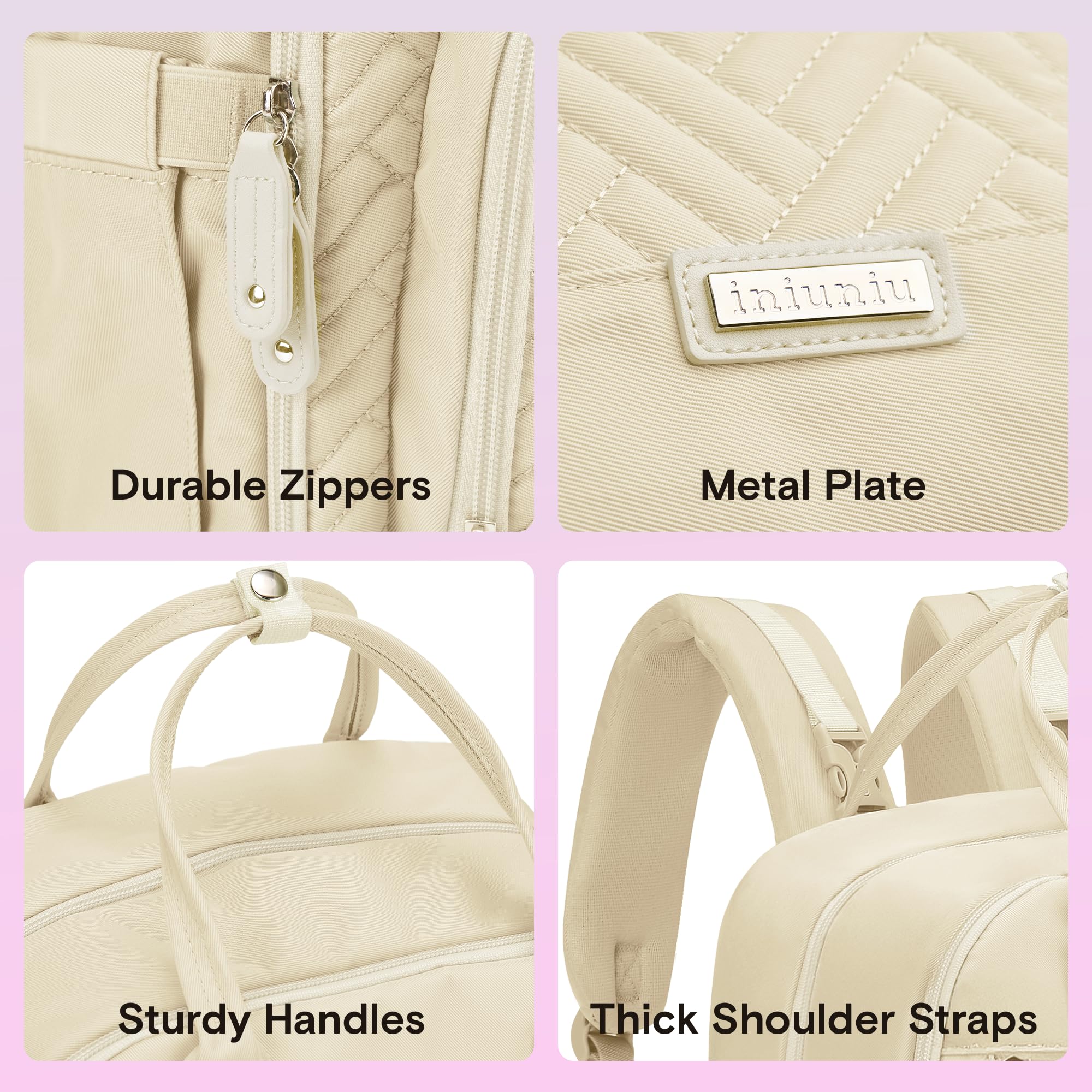 iniuniu diaper bag stroller straps enable hands-free movement during outings