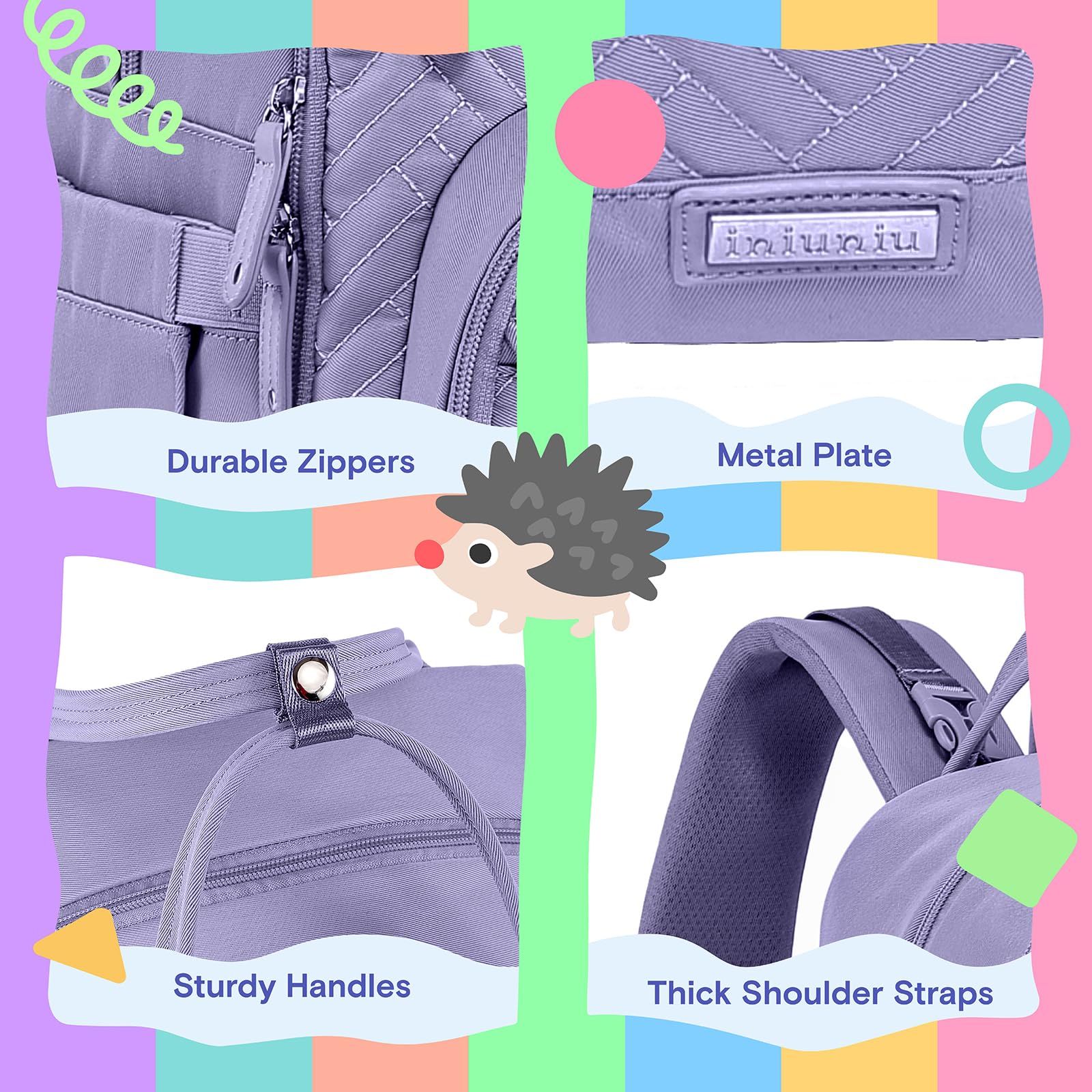 Iniuniu stroller straps attach securely for hands-free travel with baby gear.