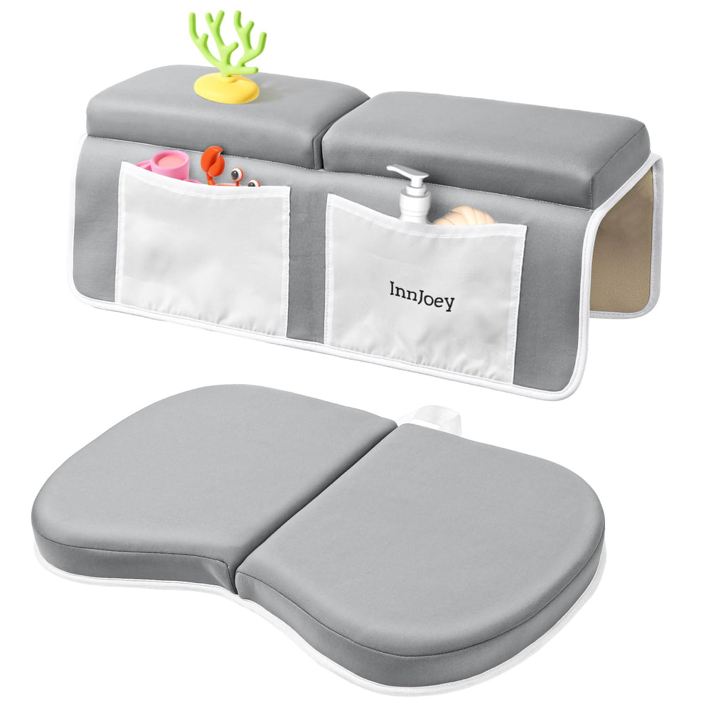 InnJoey bath kneeler front view with elbow pad for comfortable bath time routine.