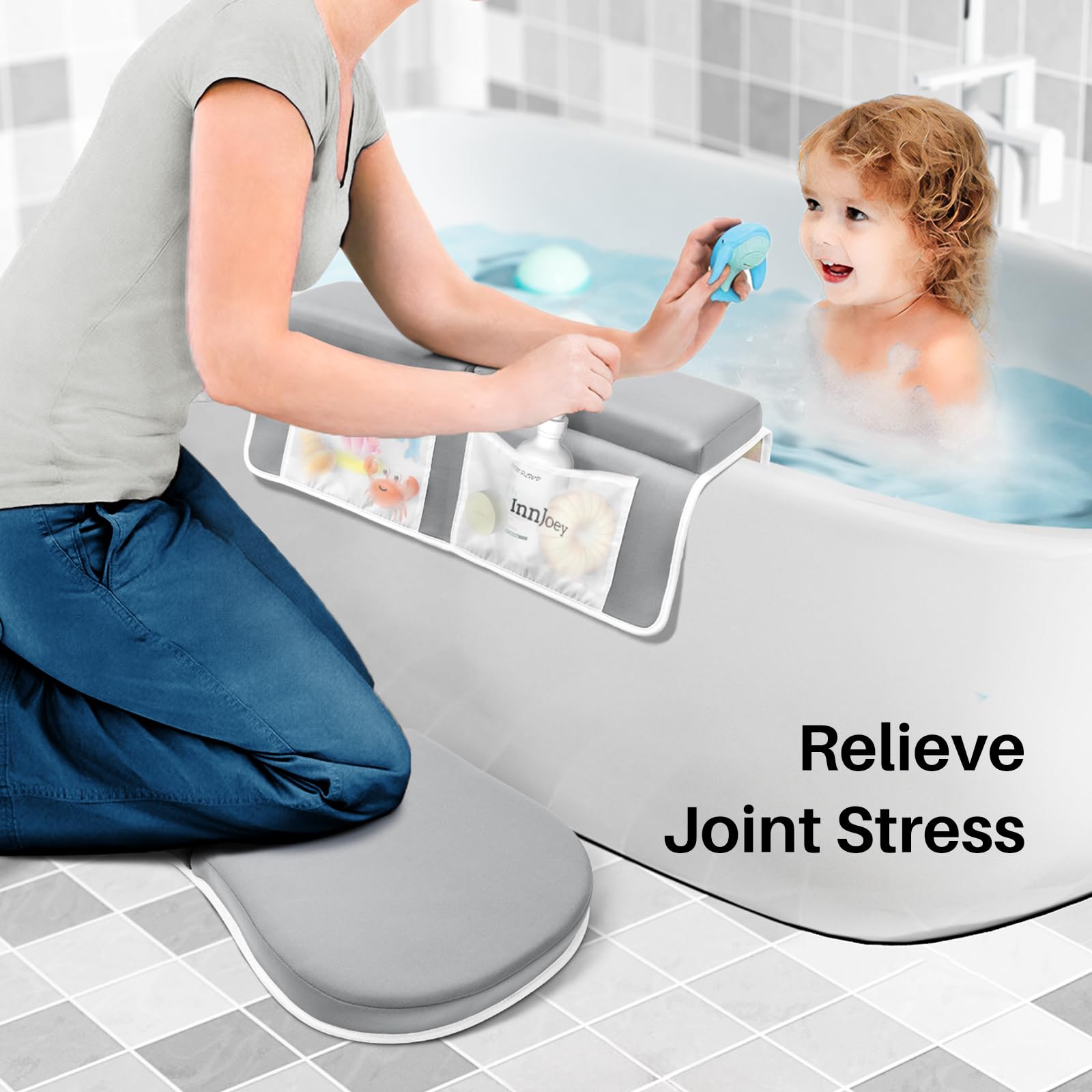 InnJoey elbow pad non-slip bottom design for wet floors.