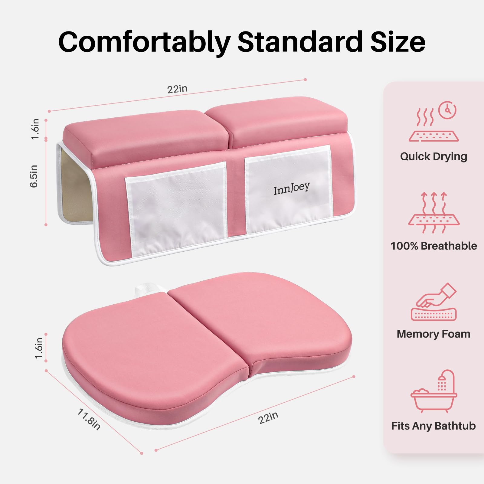 InnJoey pink odor-free quick-drying fabric dries fast after splashes.