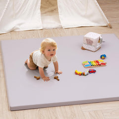 INNO STAGE baby play mat foam texture provides cushioned tummy time surface.