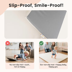 INNO STAGE baby play mat removable cover allows deep cleaning.