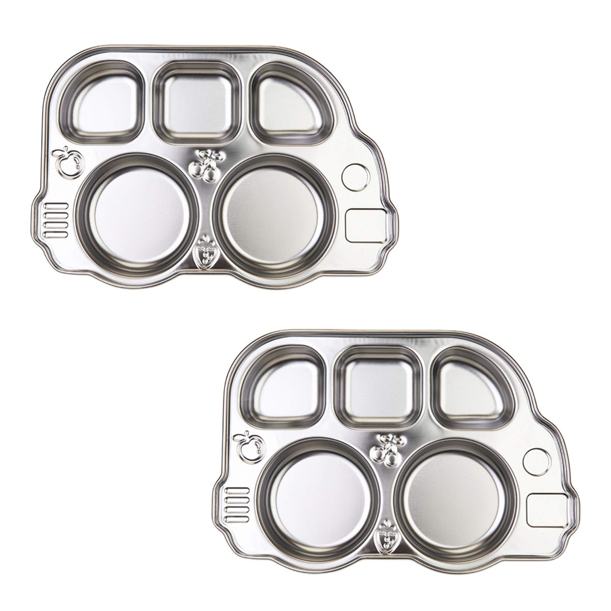 Innobaby Din Din SMART bus platter with five compartments for balanced meals.