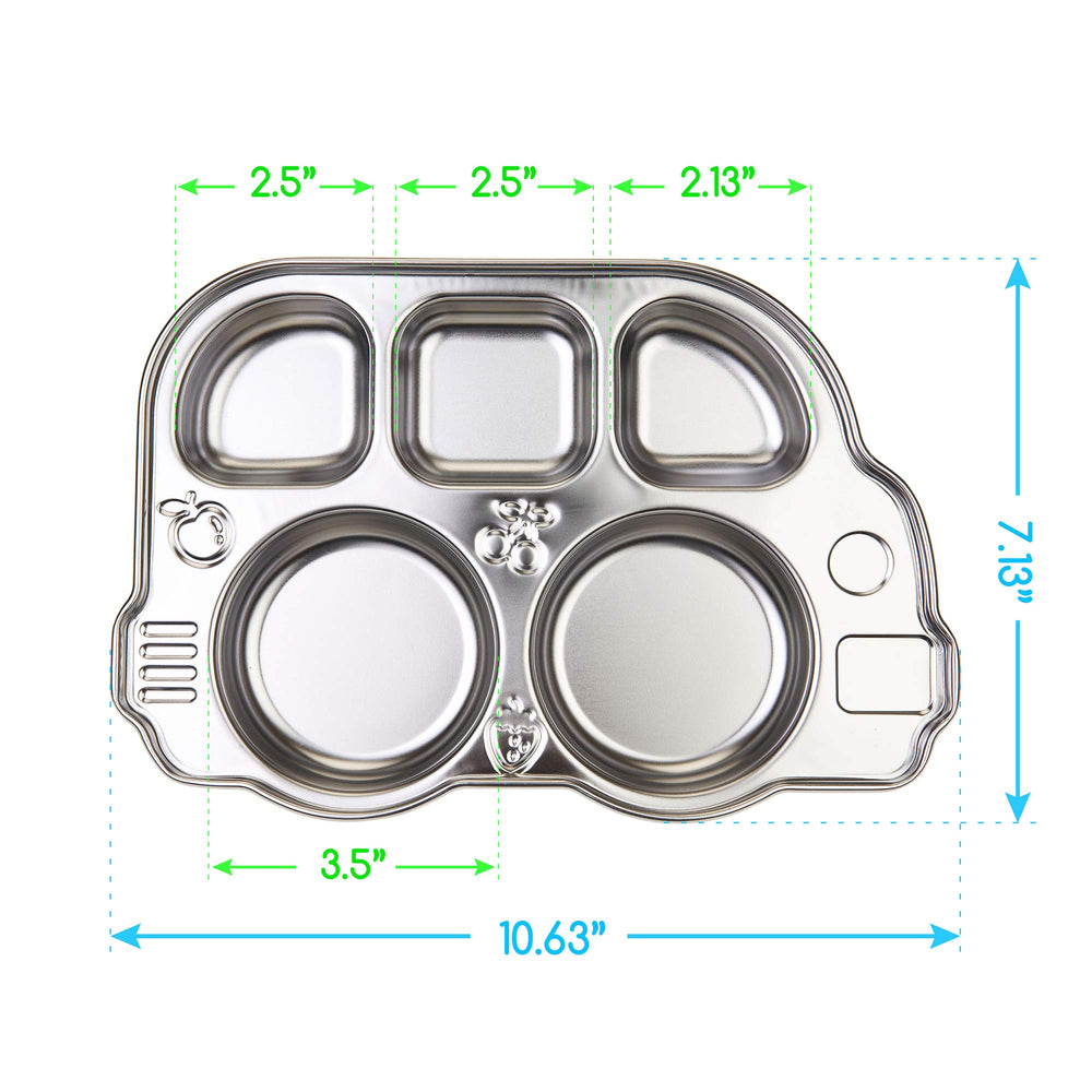 Innobaby Din Din SMART dishwasher-safe plate simplifies cleanups after meals.