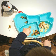 Innobaby Din Din Smart chicken plate blue divided compartments support portions